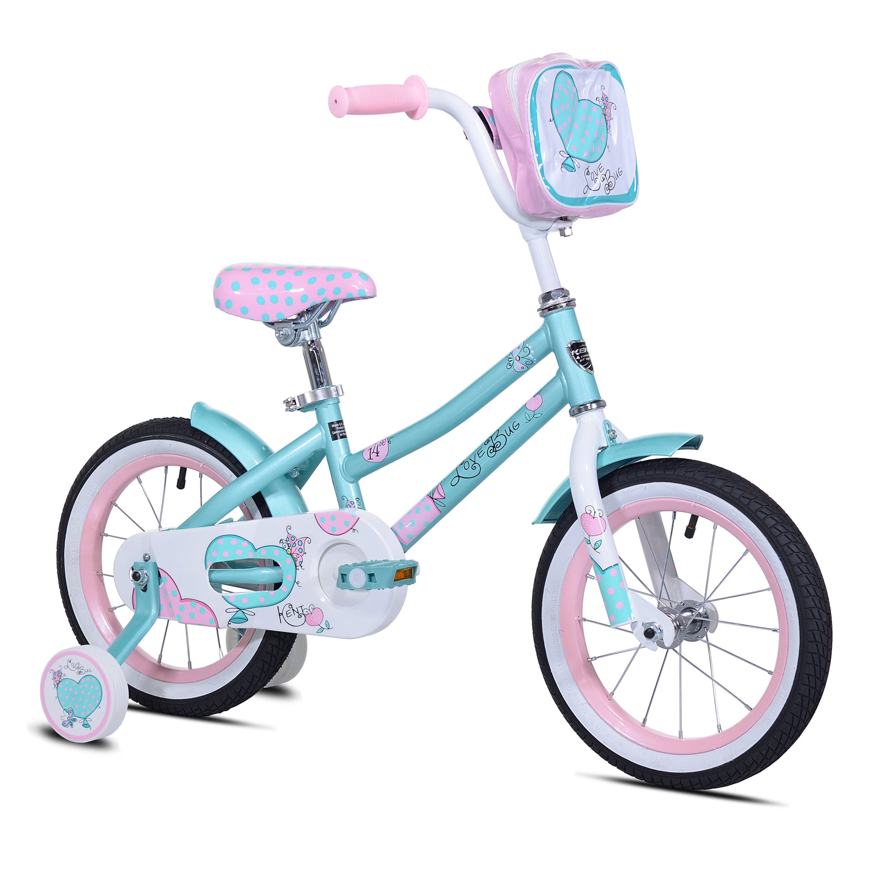 14" Kent Love Bug | Cruiser Bike for Kids Ages 3-5