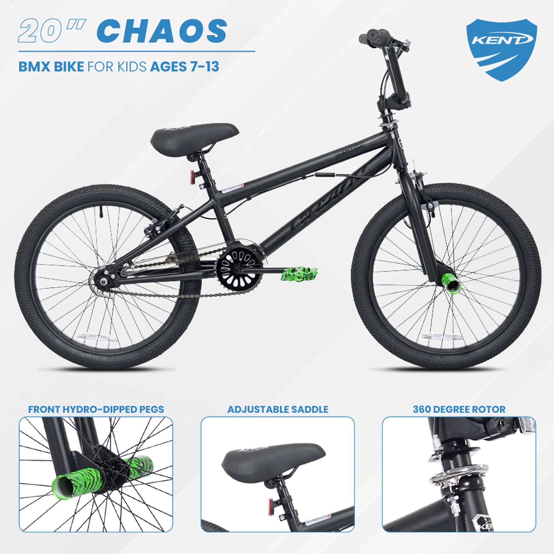 20" Kent Chaos | BMX Bike for Kids Ages 7-13