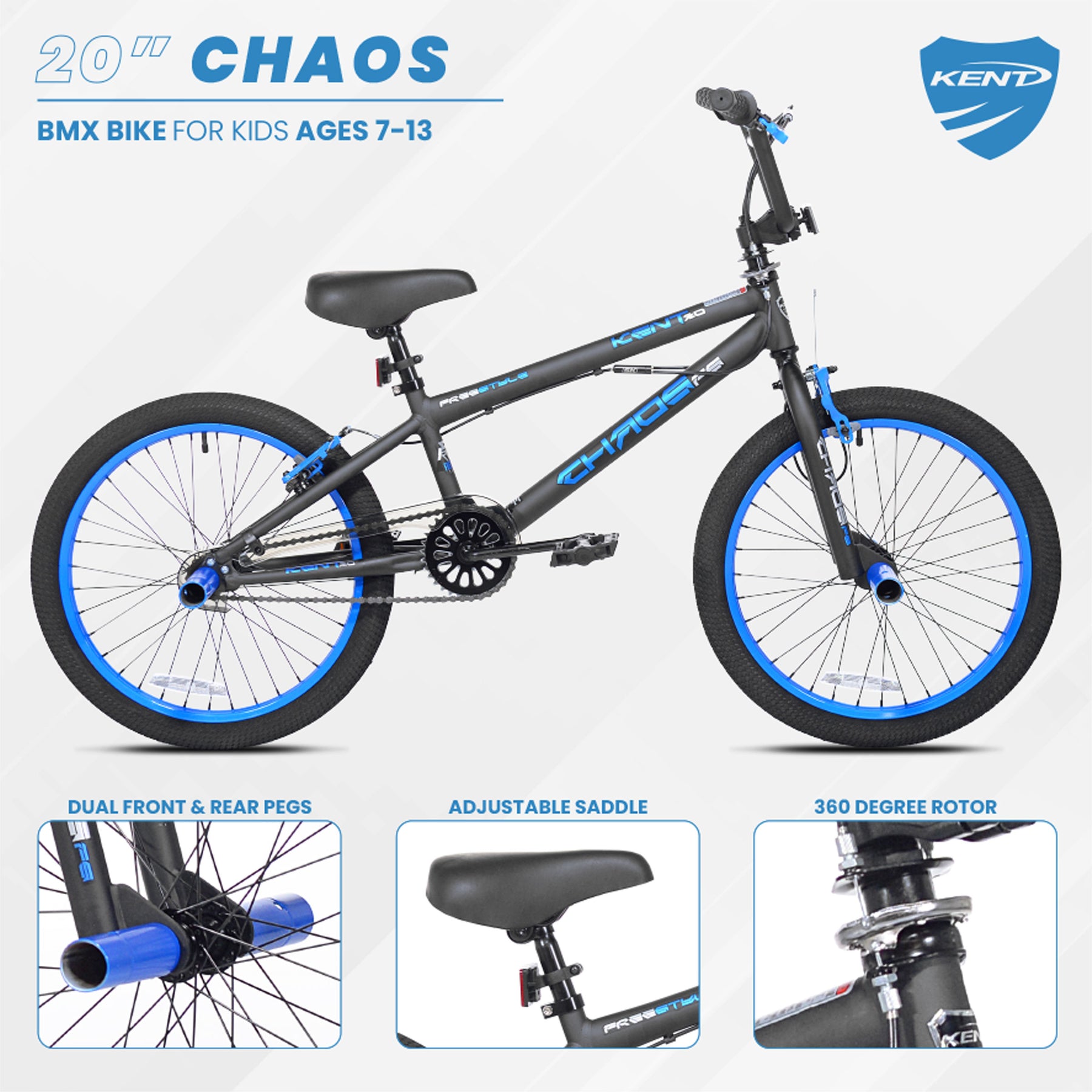 20" Kent Chaos | BMX Bike for Kids Ages 7-13