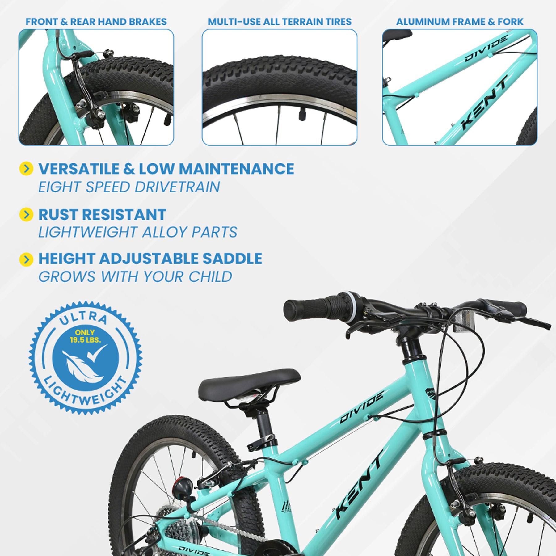 20" Kent Divide | Mountain Bike for Kids Ages 6+