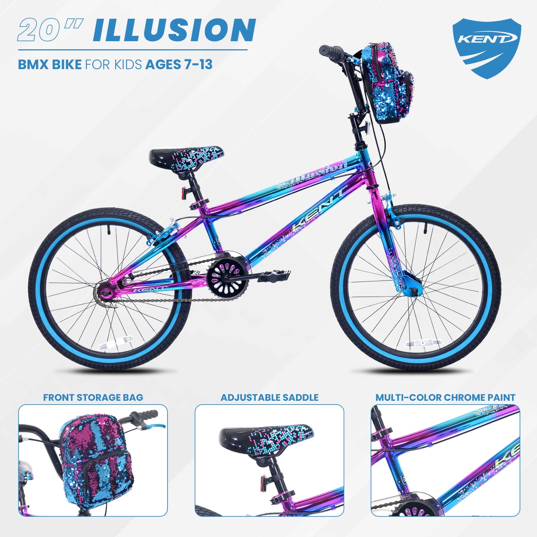 20" Kent Illusion | BMX Bike for Kids Ages 7-13