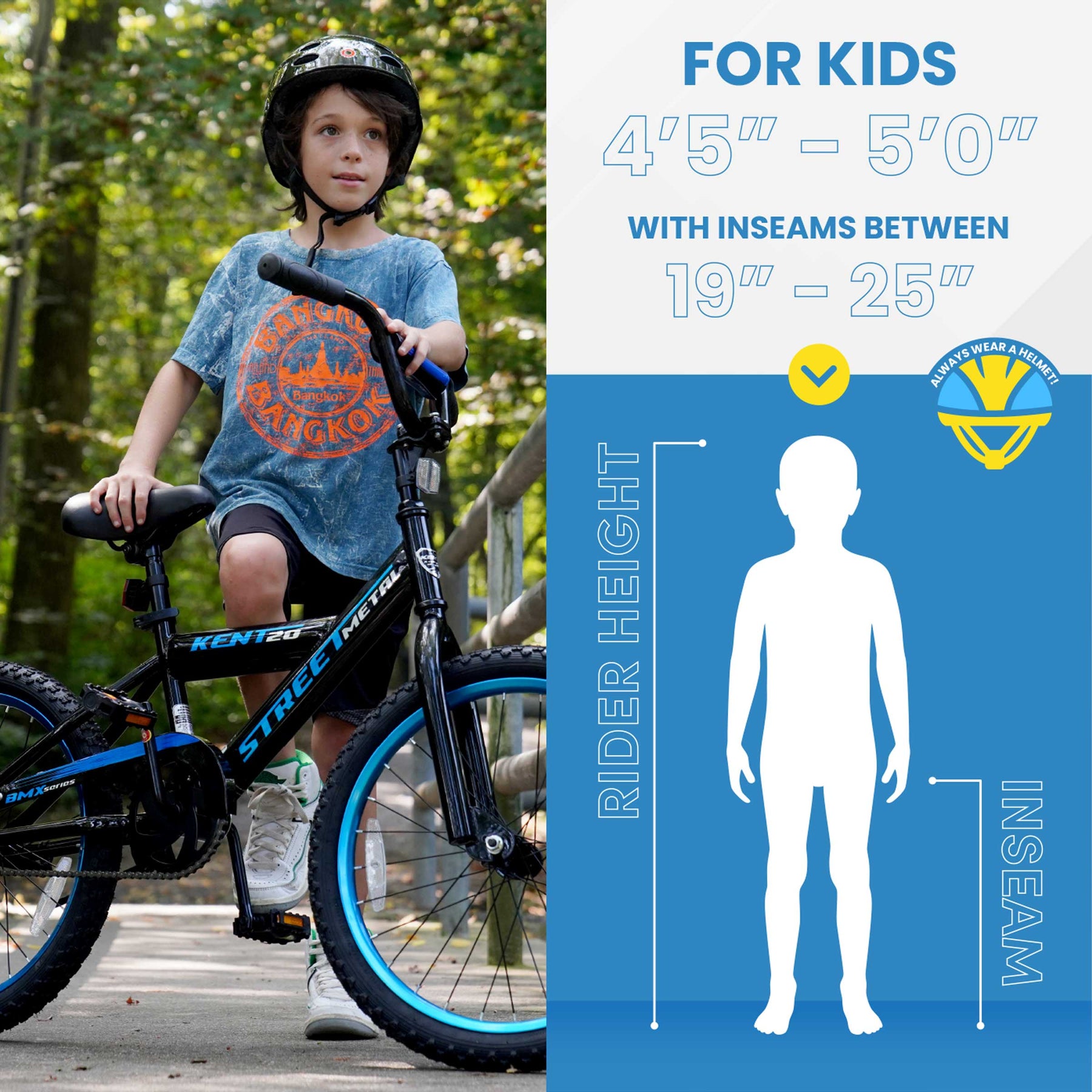 20" Kent Street Metal | BMX Bike for Kids Ages 7-13