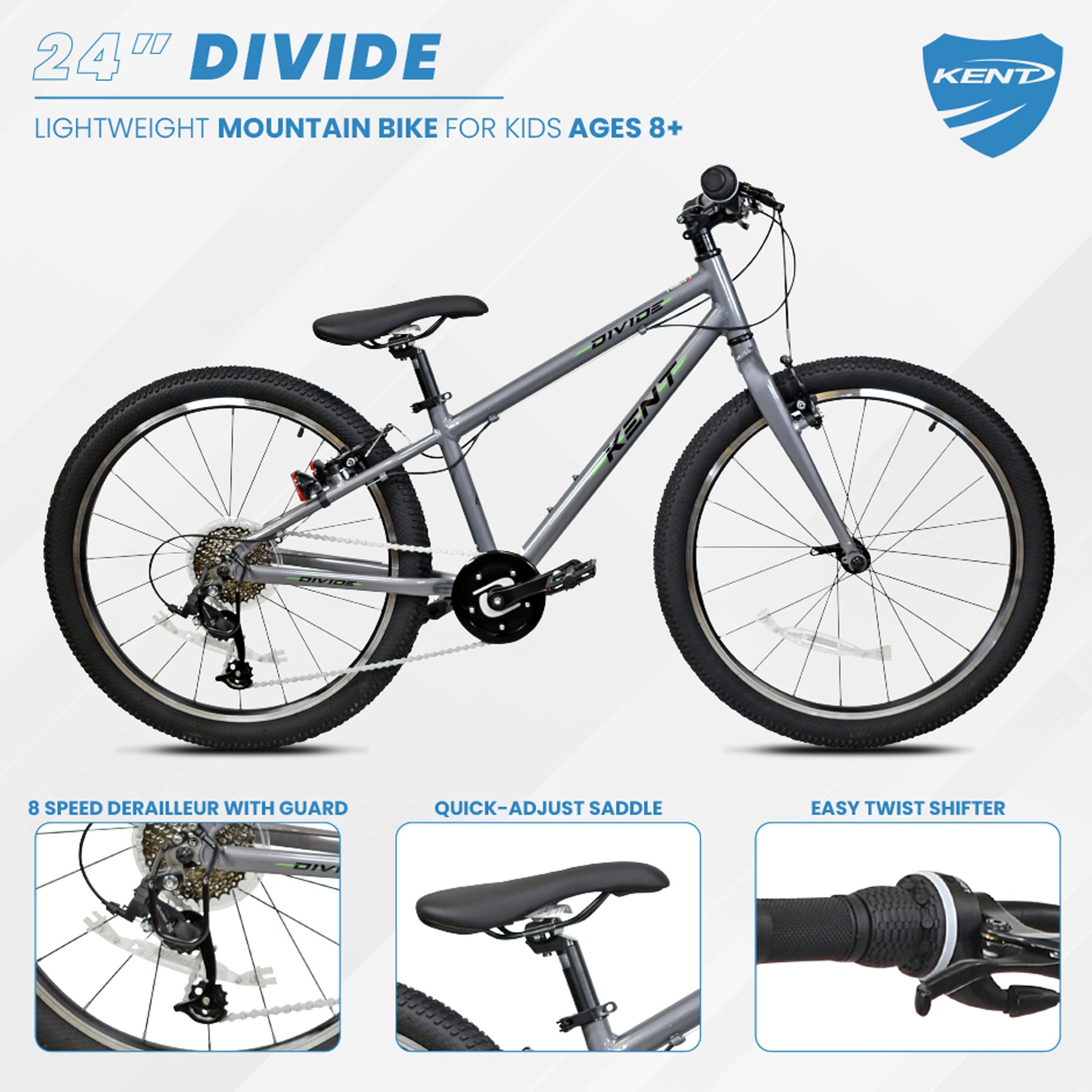 24" Kent Divide | Mountain Bike for Kids Ages 8+