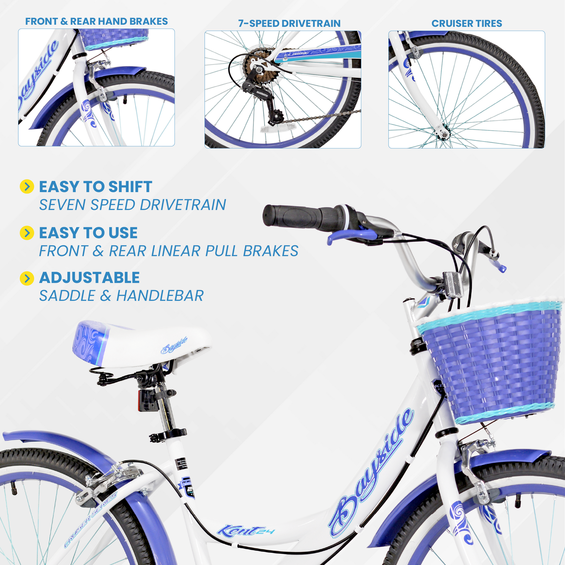 24" Kent Bayside | Cruiser Bike for Kids Ages 8+