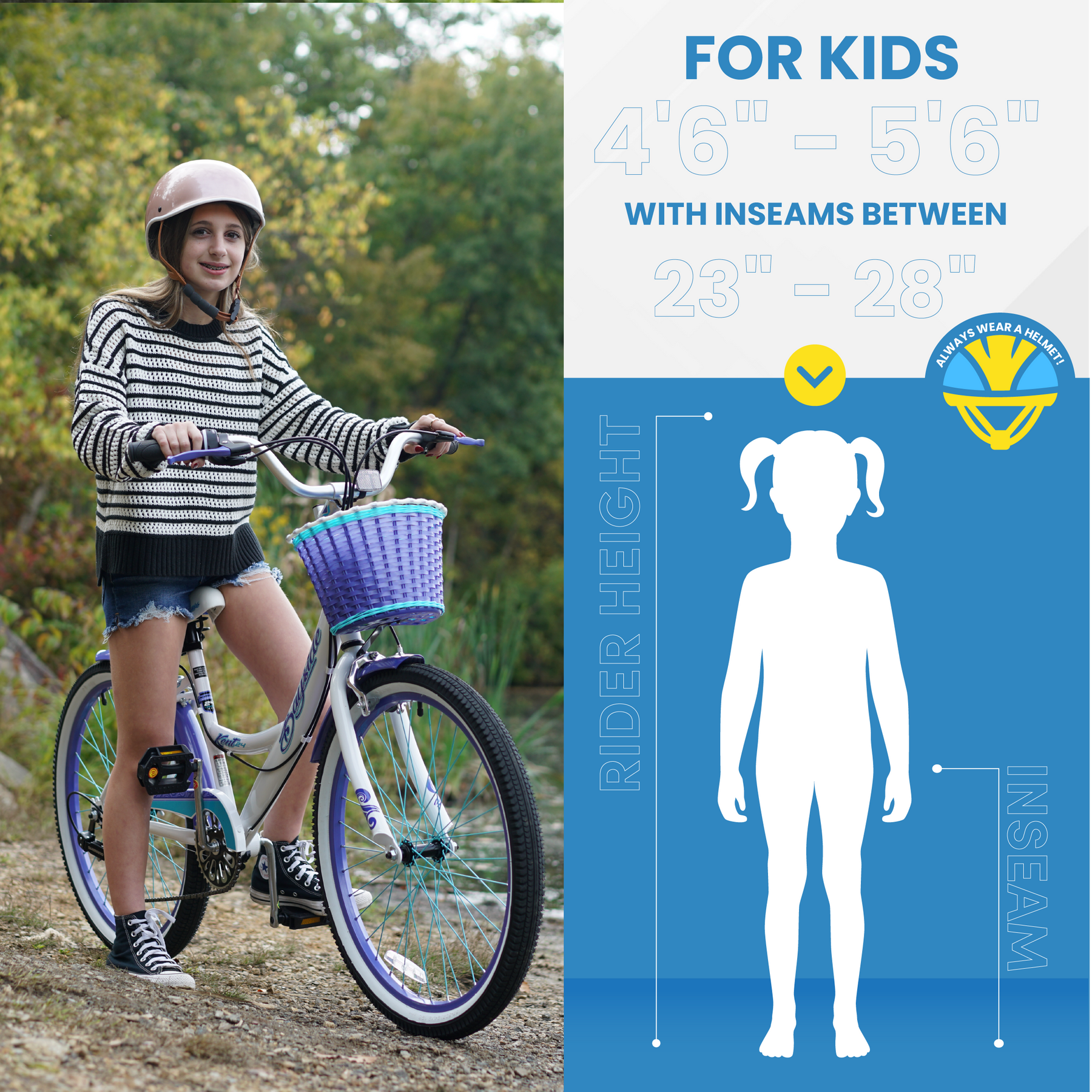 24" Kent Bayside | Cruiser Bike for Kids Ages 8+