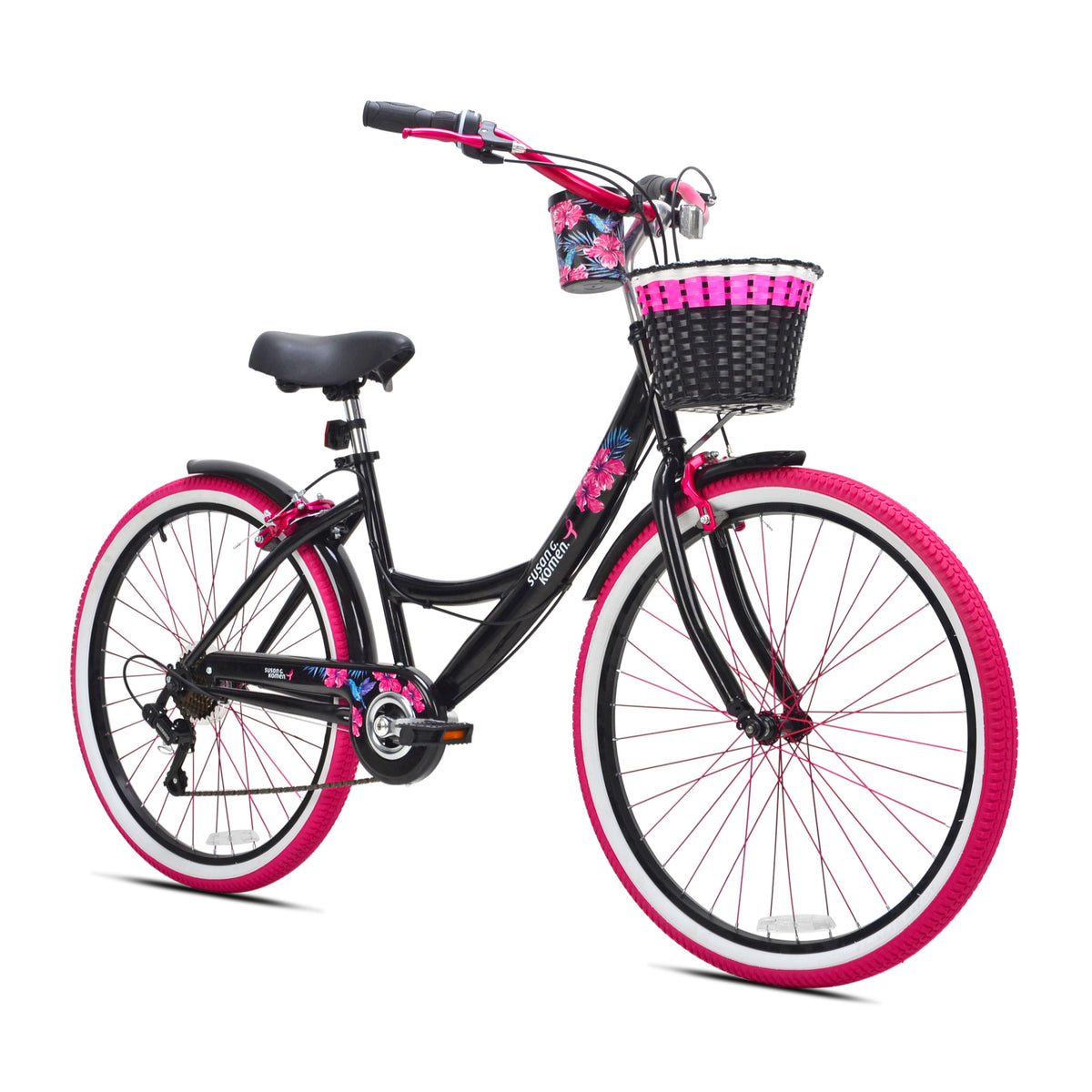 26" Susan G. KomenĀ® Floral | Cruiser Bike for Women Ages 13+