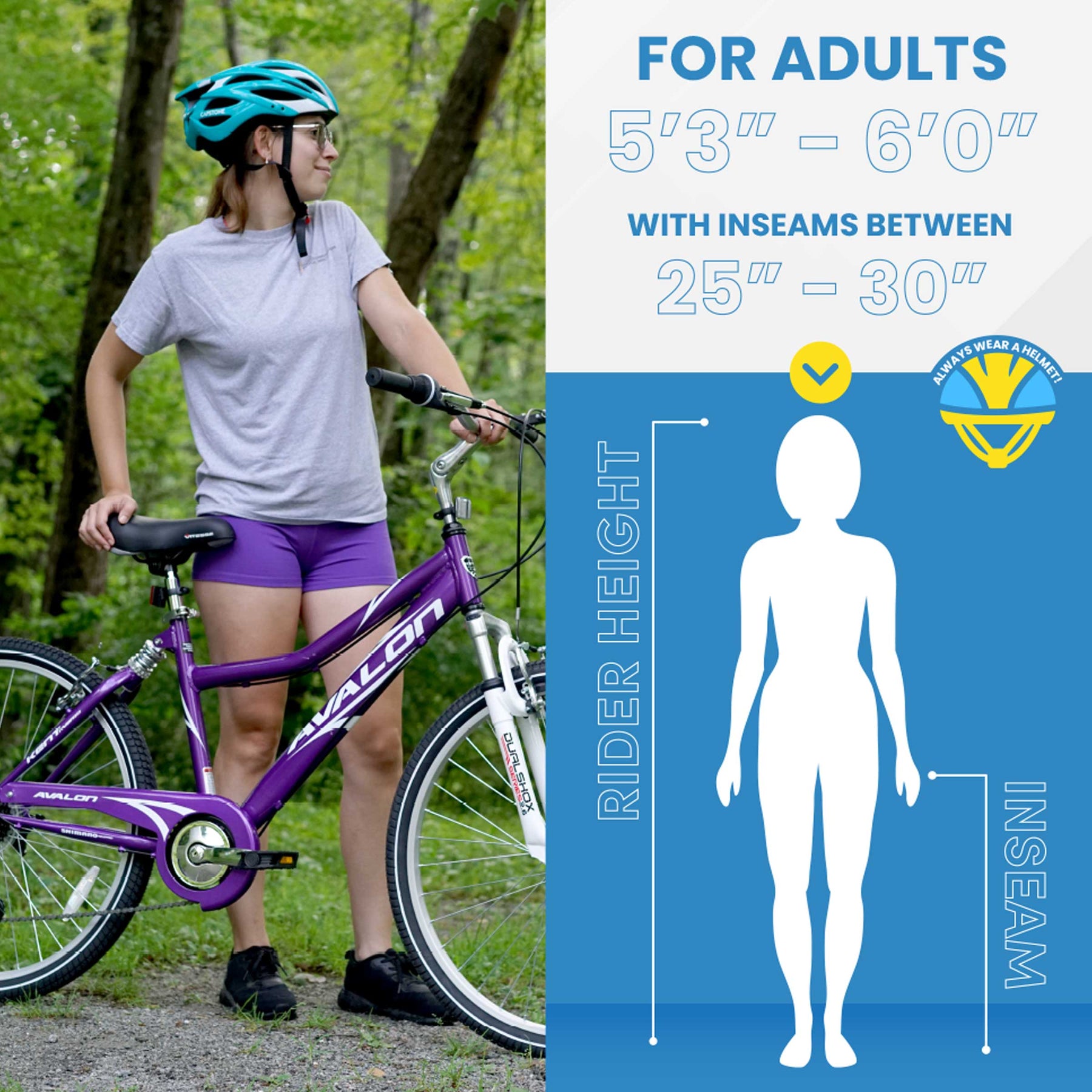 26" Kent Avalon | Hybrid Comfort Bike for Women Ages 13+