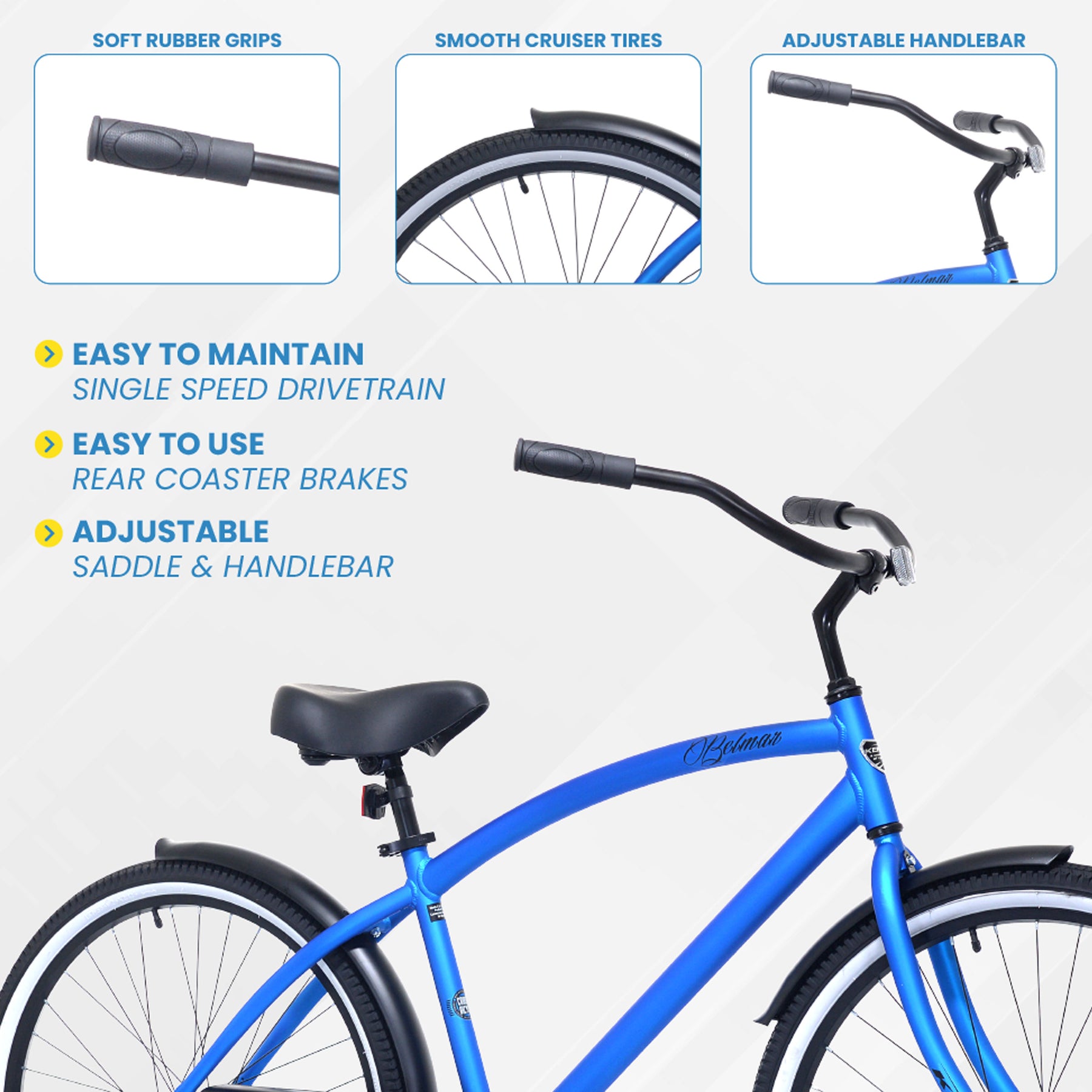 26" Kent Belmar | Cruiser Bike for Men Ages 13+