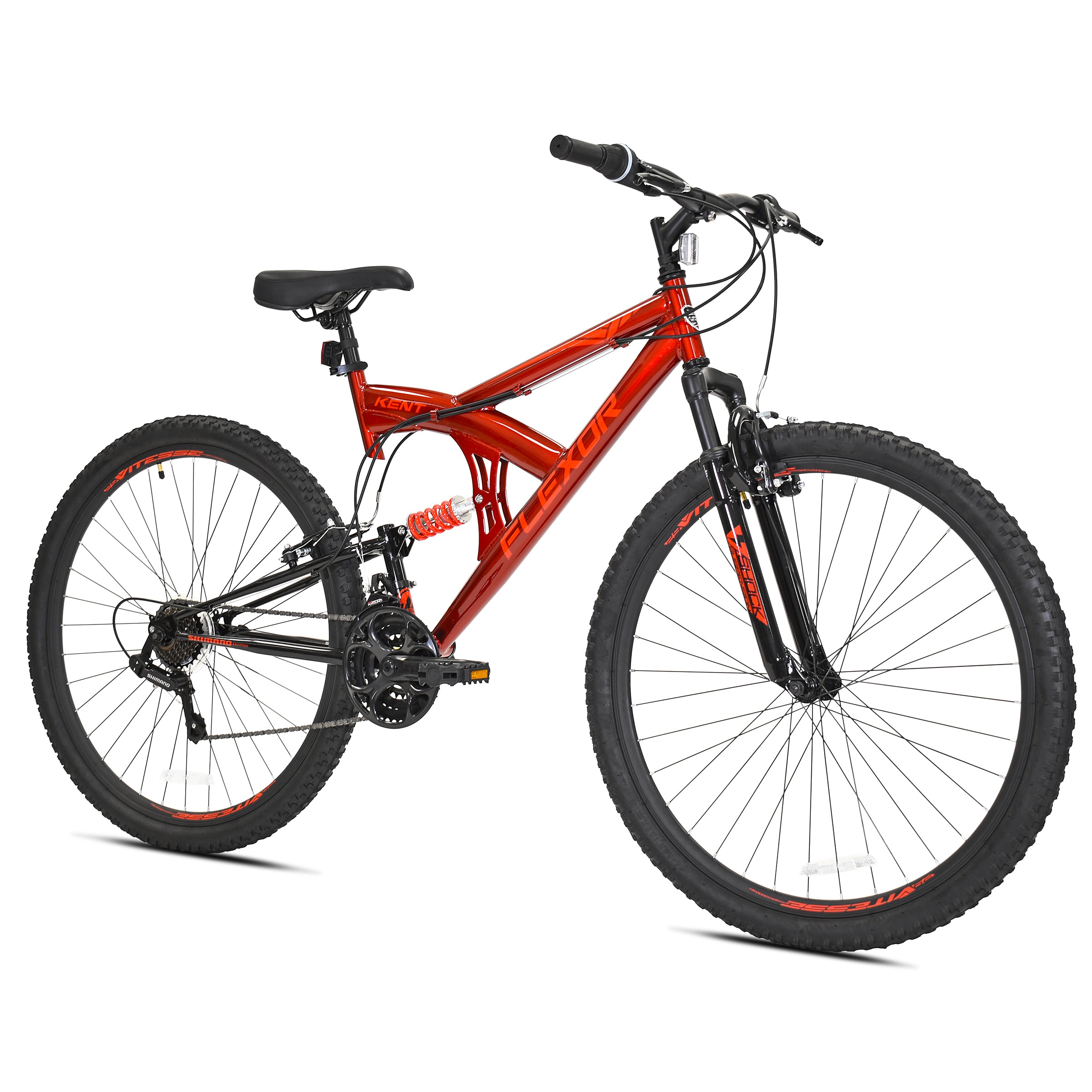 kenhill mountainbike Kent 29 in. Flexor Men's Dual Suspension Mountain Bike, Red