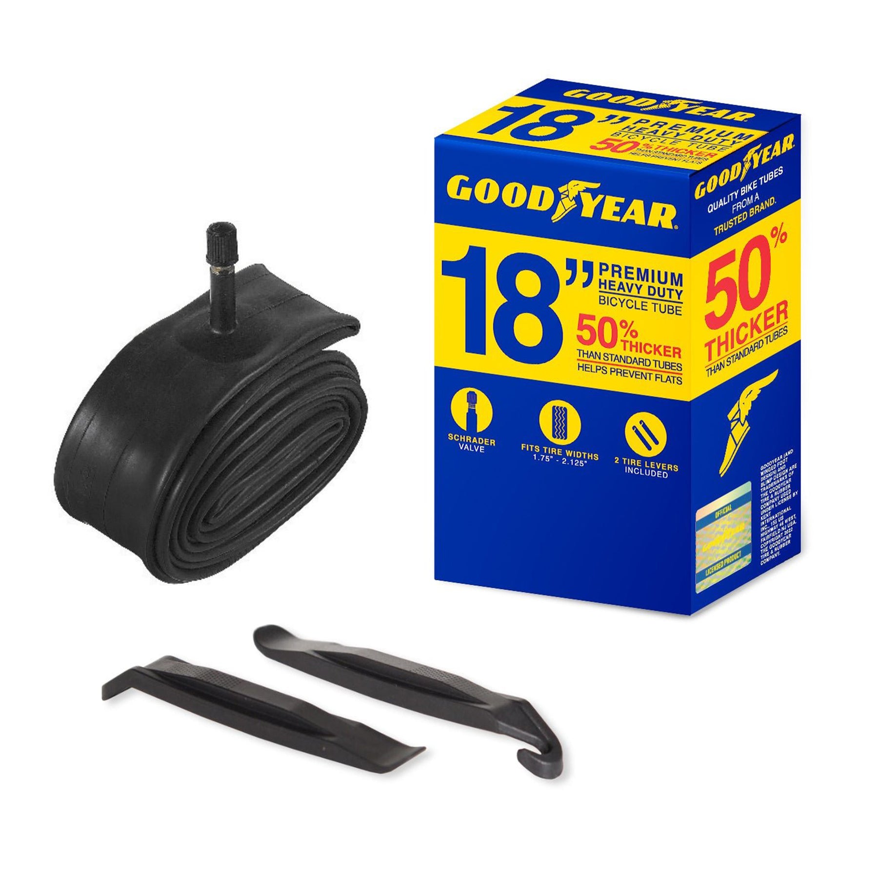 Goodyear® Heavy Duty Bike Inner Tube | 18" x 1.75"-2.215"