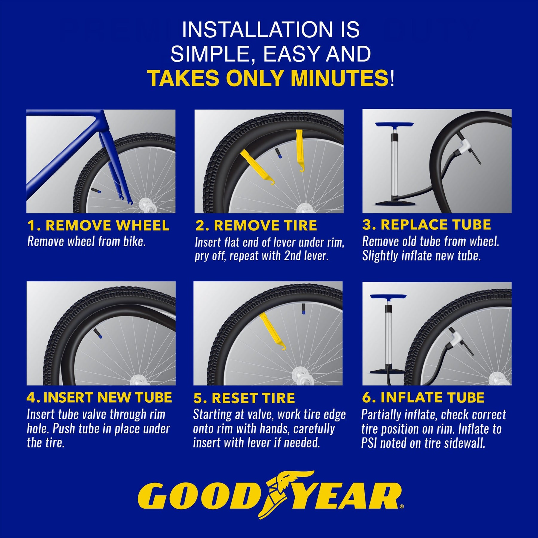 Goodyear® Bike Inner Tube | Presta Valve | 27.5" x 2.10"-2.40"