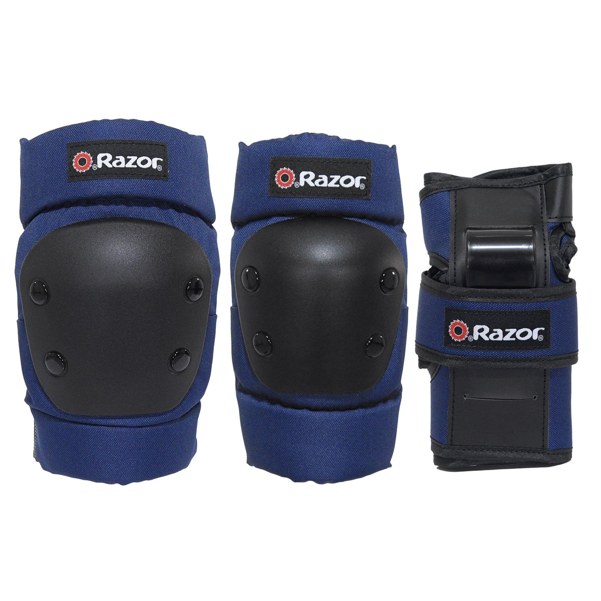 RazorĀ® Navy Blue Youth Multi-Sport Pad Set | Pad Set for Kids Ages 8+