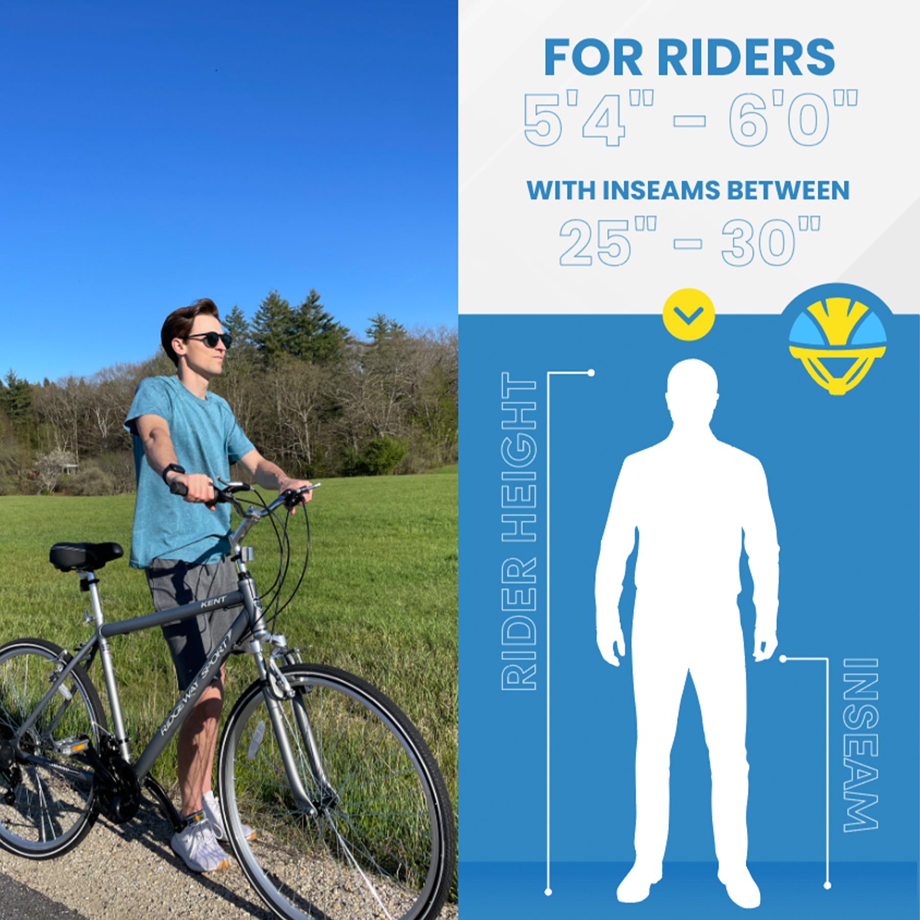 700c Kent Ridgeway Sport | Hybrid Comfort Bike for Men Ages 14+