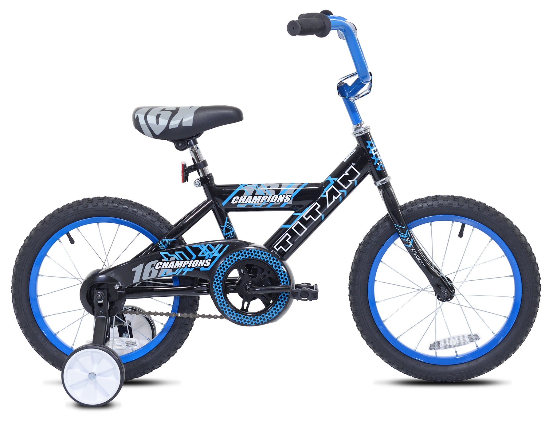 Titan Champions 16-Inch Boys BMX Bike, Black