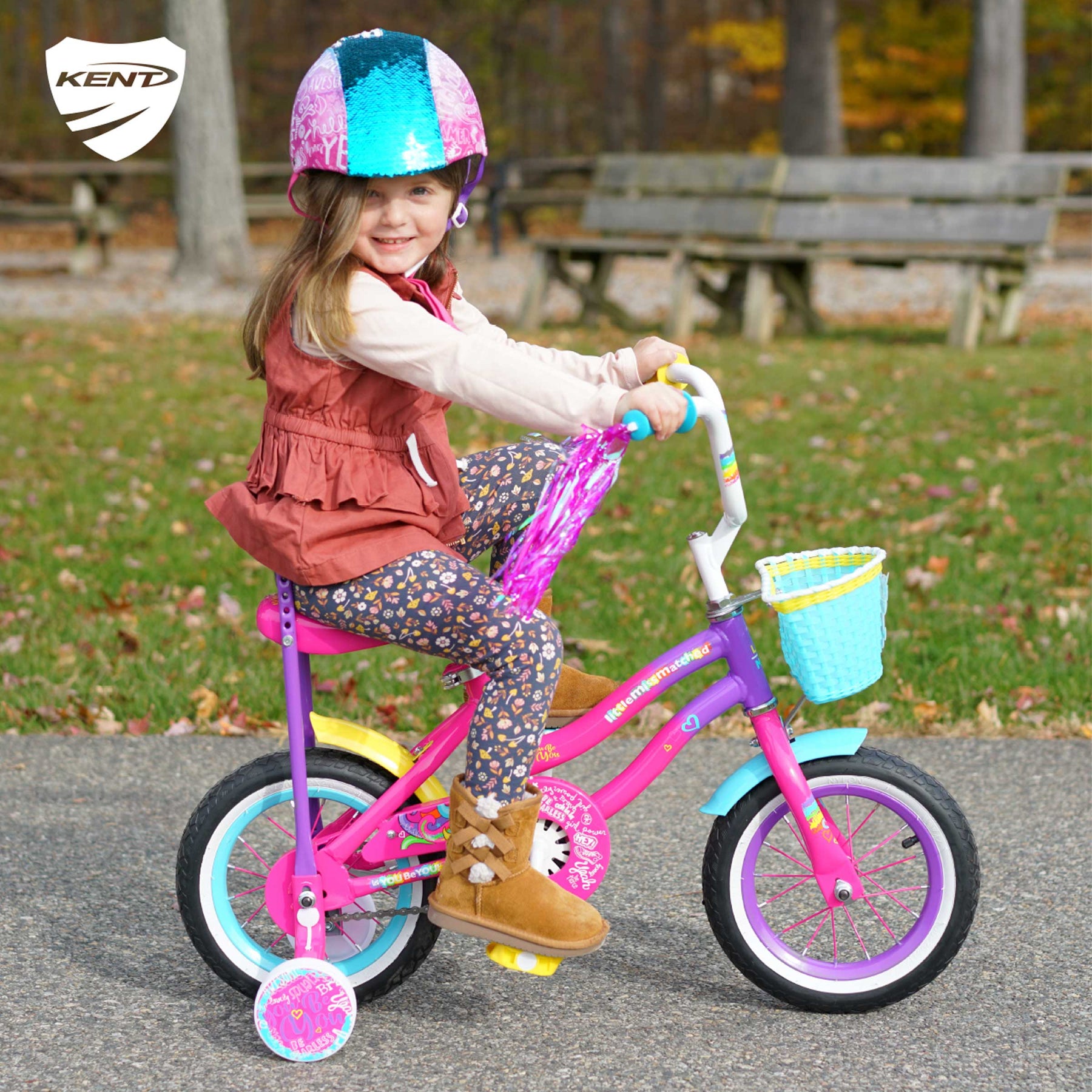 12" LittleMissMatched® Unicorn | Cruiser Bike for Kids Ages 2-4