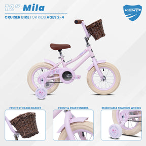 12" Kent Mila | Cruiser Bike for Kids Ages 2-4