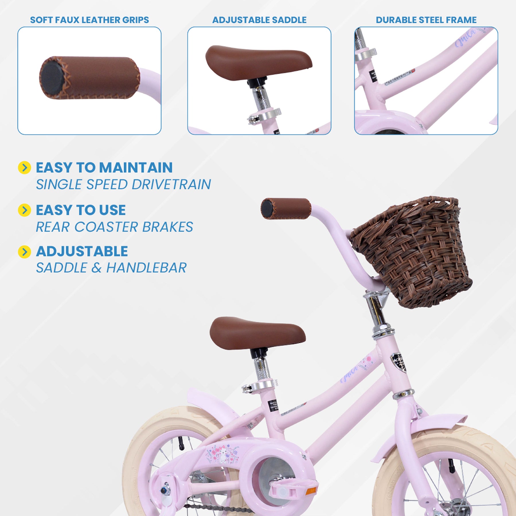 12" Kent Mila | Cruiser Bike for Kids Ages 2-4