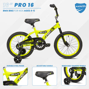 16" Kent PRO 16 | BMX Bike for Kids Ages 4-6