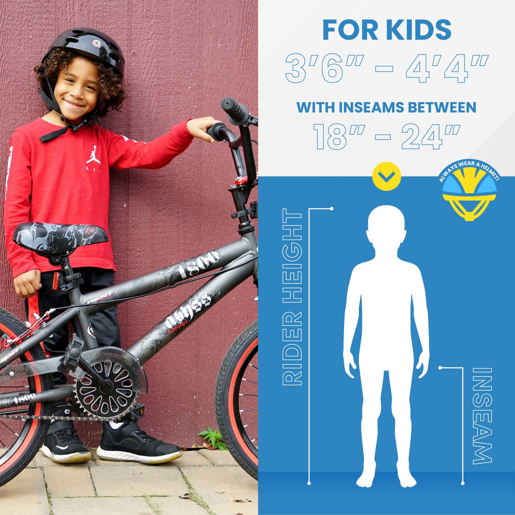 18 Kent Abyss BMX Bike for Kids Ages 5 8