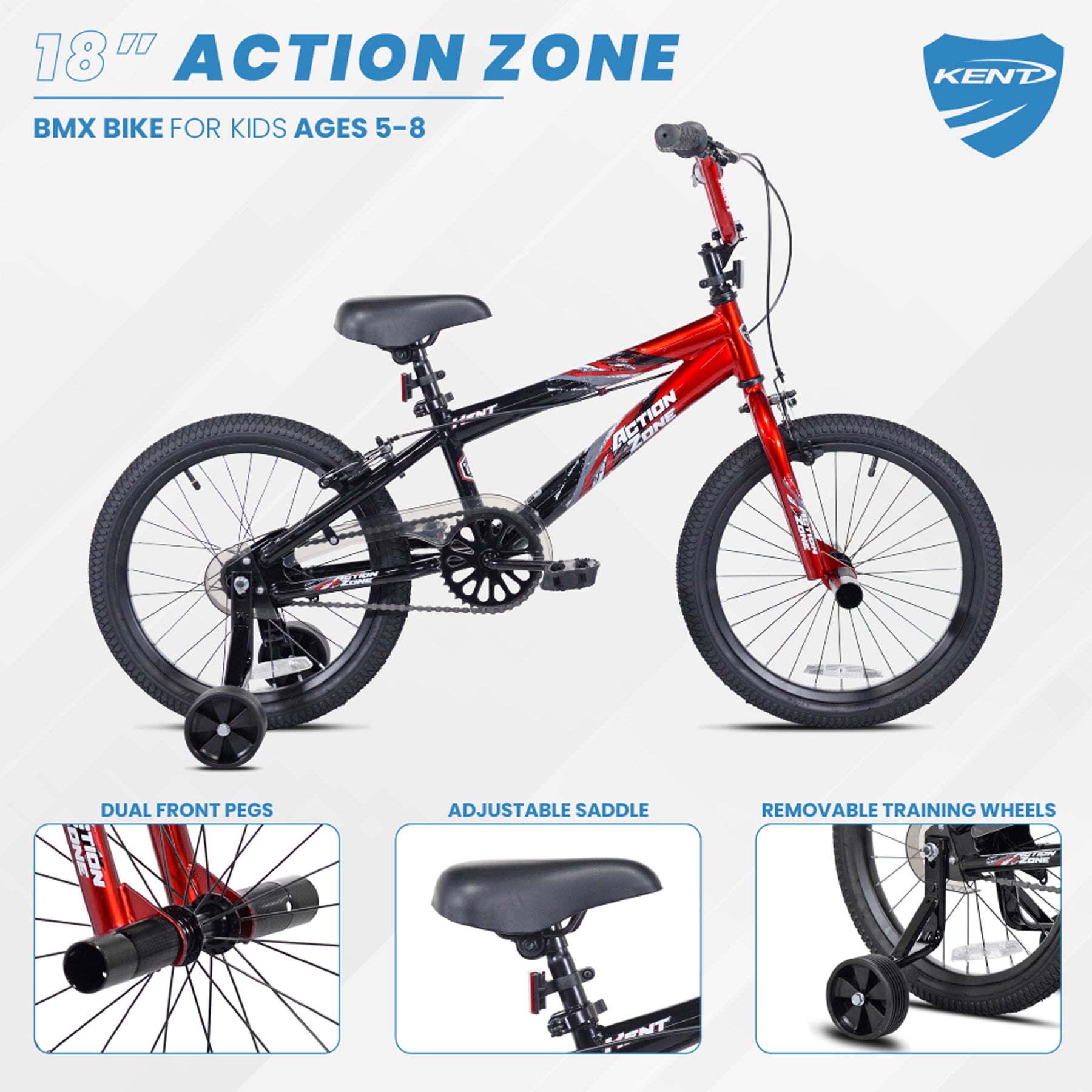 18" Kent Action Zone | BMX Bike for Kids Ages 5-8