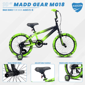 18" Madd Gear® MG18 | BMX Bike for Kids Ages 5-8