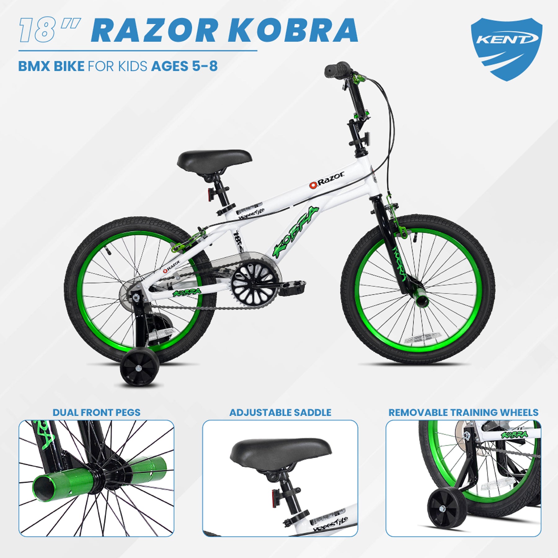 18 inches bmx freestyle bikes bicycles 18" Razor Kobra