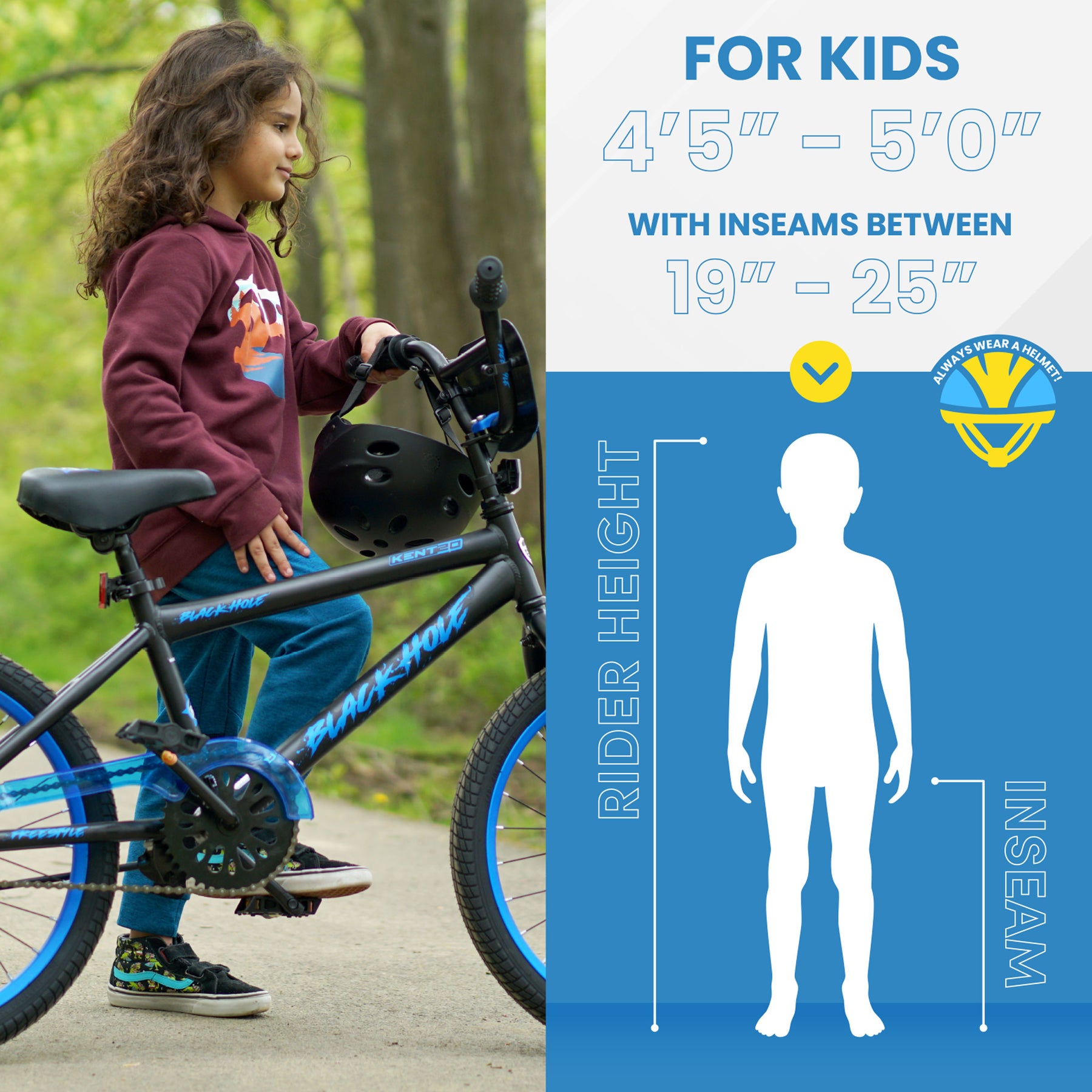 20 inch bike kid height best sale