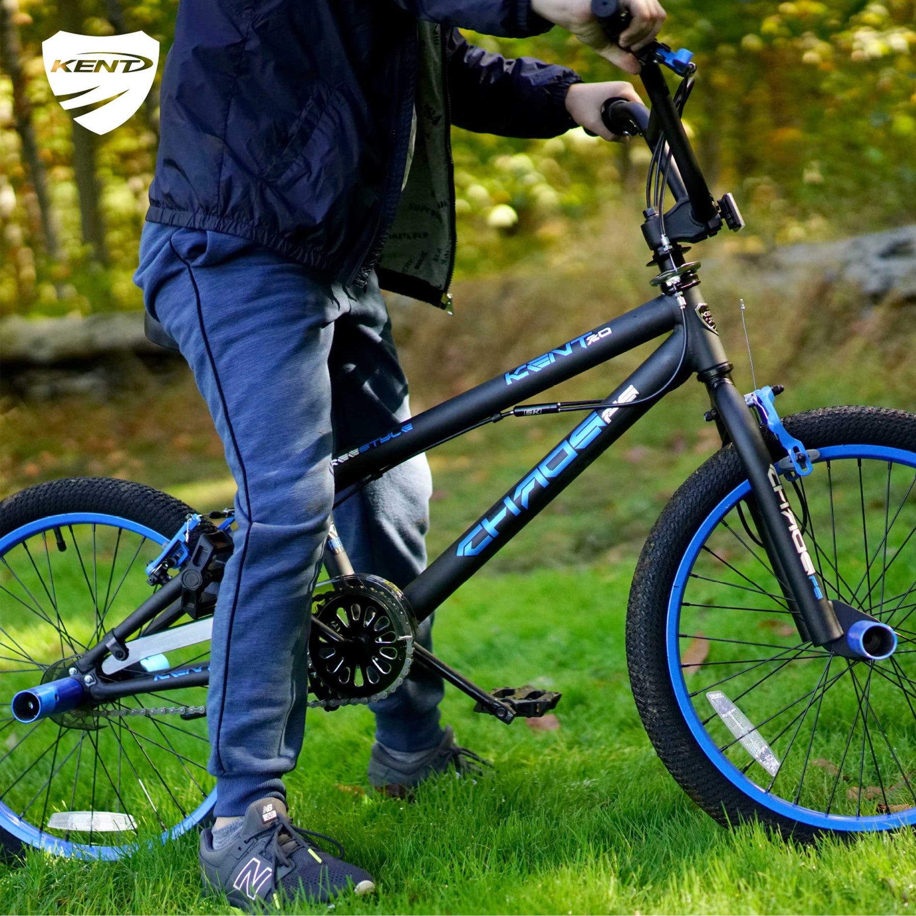 bca sc20 20 6 speed bmx bicycle Kent 20" Chaos Boy's Bike, Matte Blue/Black