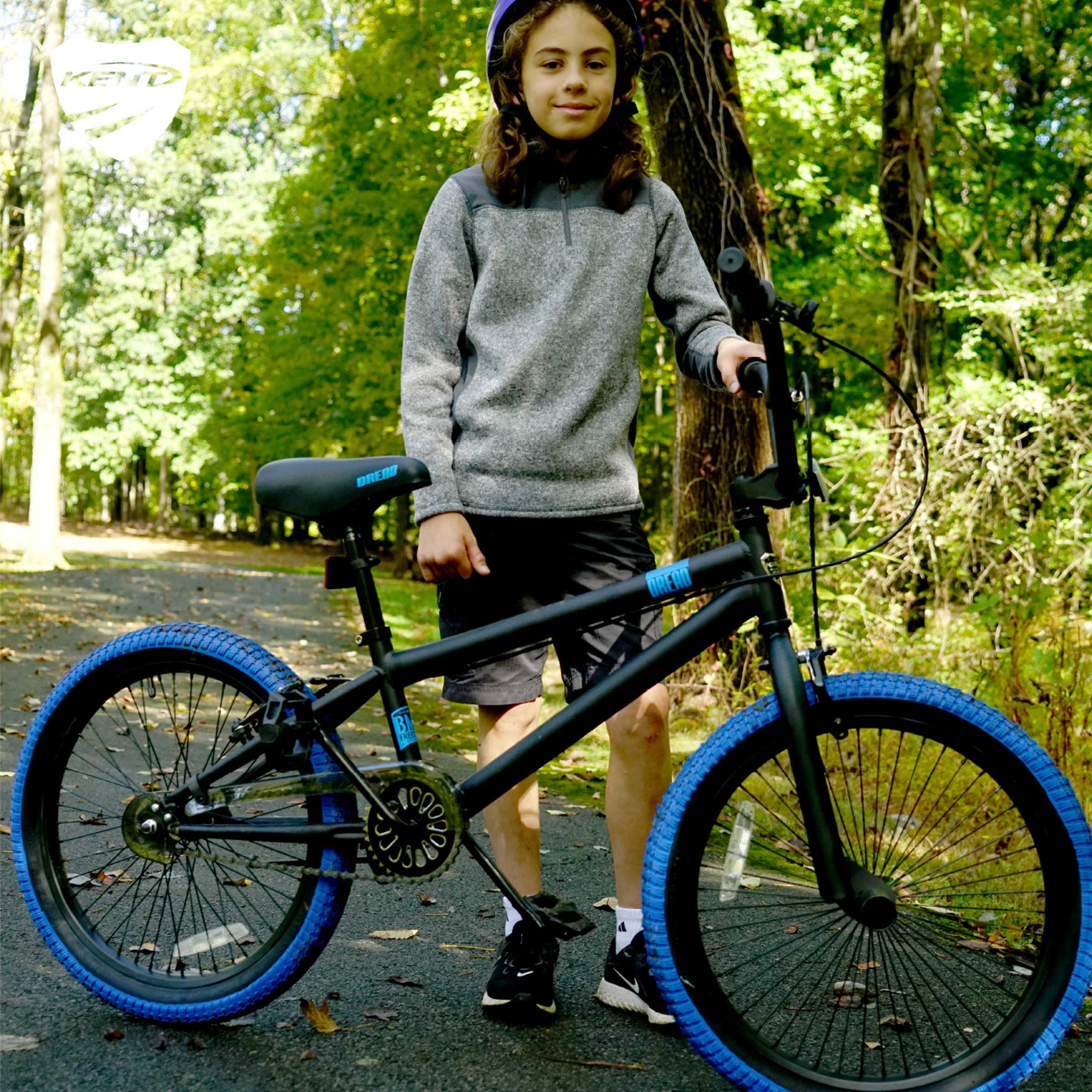 Kent 20 inch Dread Boy's BMX Bike, Blue, Black Kent 20 inch Dread Boy's BMX Bike, Blue, Black