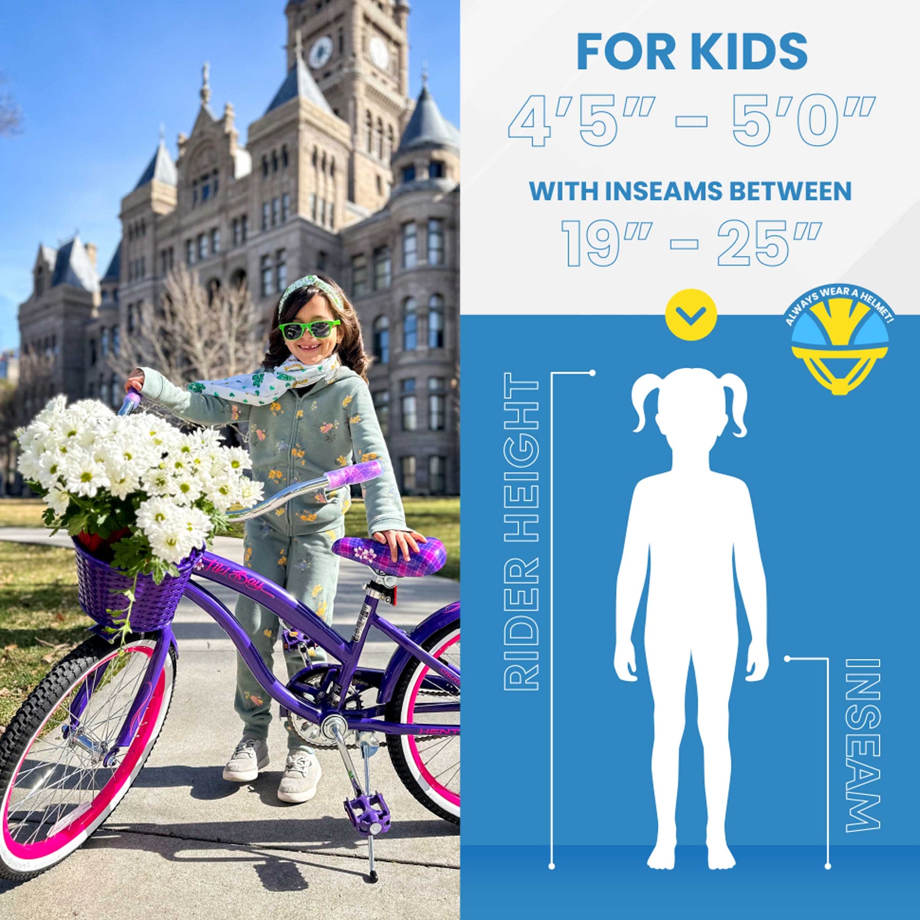 20" Kent Tiki Bay | Cruiser Bike for Kids Ages 7-13