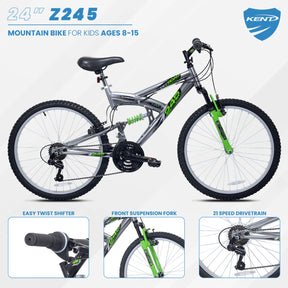 24" Kent Z245 | Mountain Bike for Kids Ages 8+