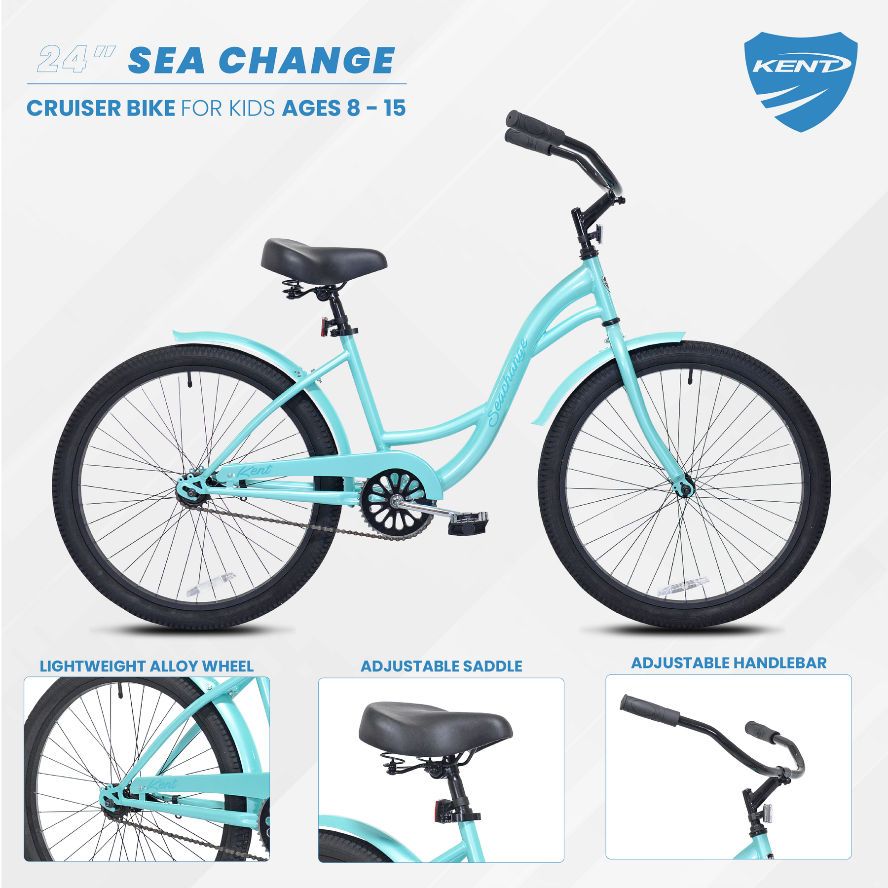 24" Kent Seachange | Cruiser Bike for Kids Ages 8+