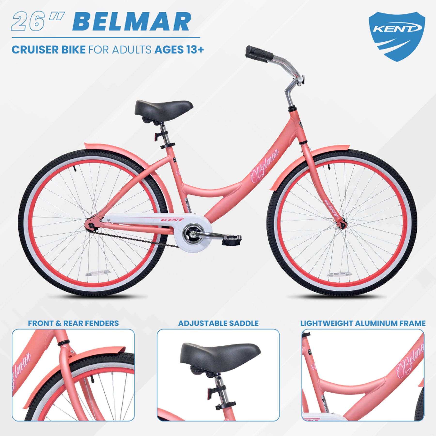 26" Kent Belmar | Cruiser Bike for Women Ages 13+