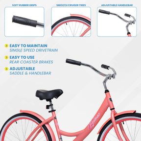 26" Kent Belmar | Cruiser Bike for Women Ages 13+