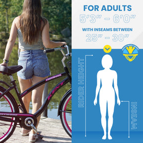 26" Kent Lakewood | Cruiser Bike for Women Ages 13+