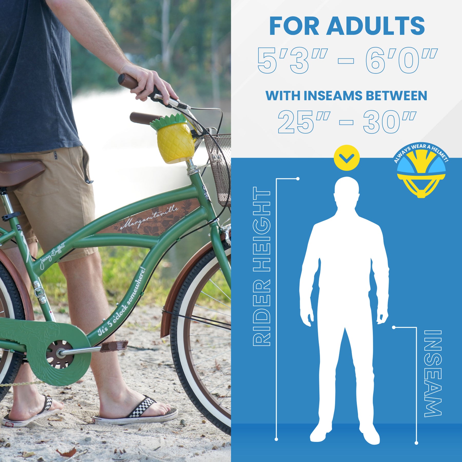 26" Margaritaville® 5 O'Clock Somewhere | Cruiser Bike for Men Ages 13+