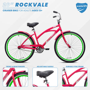 26" Kent Rockvale | Cruiser Bike for Women Ages 13+