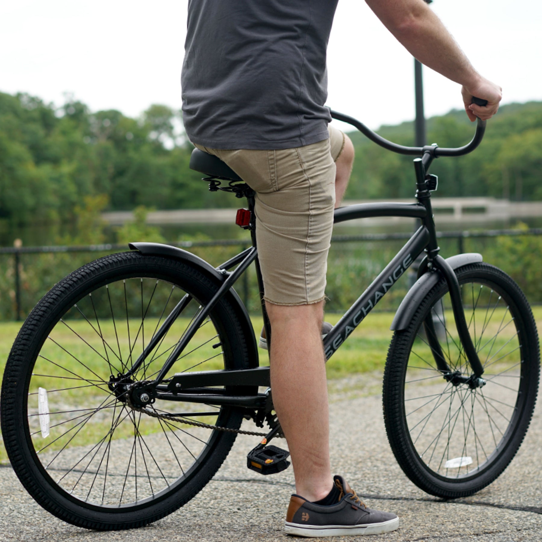 Kent Bicycles 26-inch Men's Seachange Beach Cruiser Bike, Black, Size: 26 in