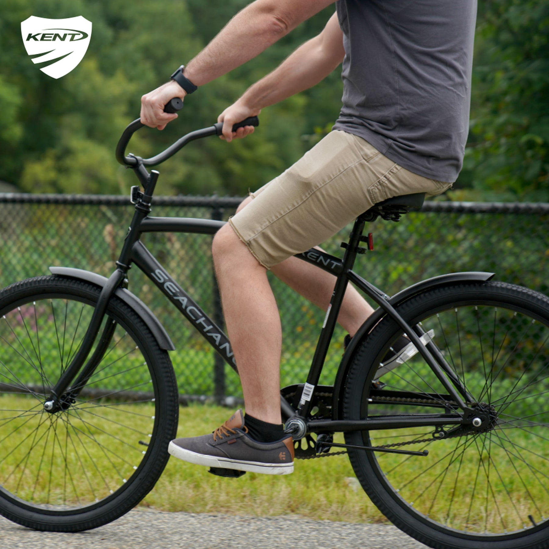 black cruiser kinderfahrrad Kent Bicycles 26-inch Men's Seachange Beach Cruiser Bike, Black, Size: 26 in