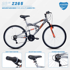 26" Kent Z265 | Mountain Bike for Men Ages 13+