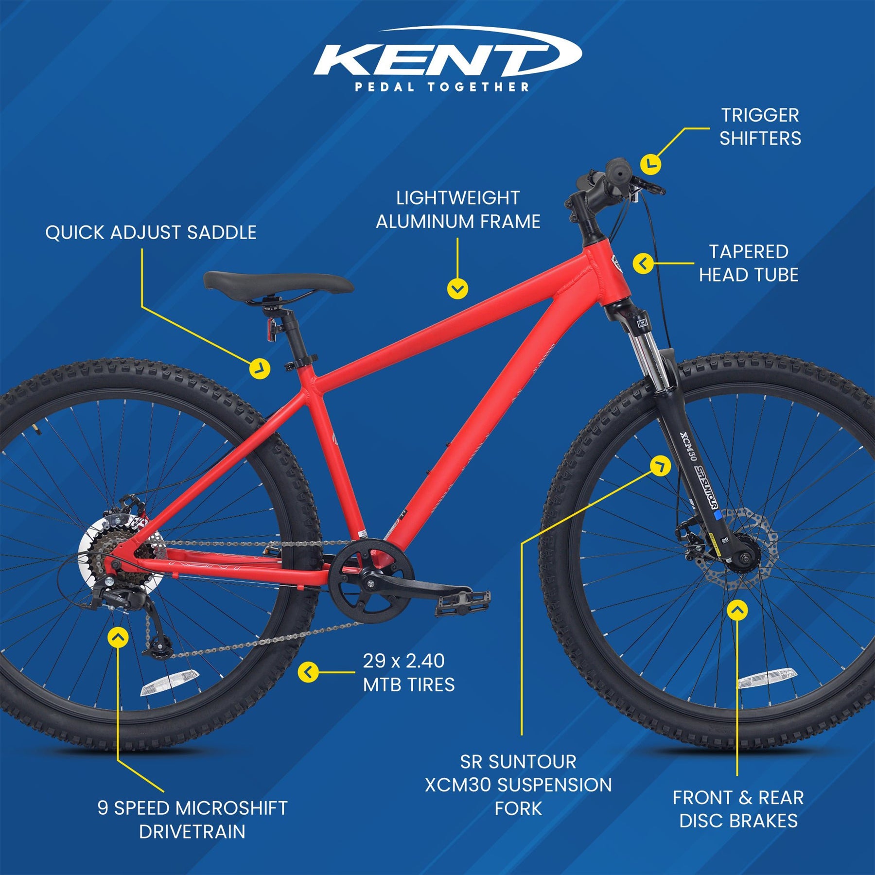 29" Kent Enclave | Mountain Bike for Adults Ages 14+
