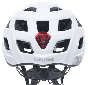 Capstone™ White Adult Helmet w/ Light | Helmet for Adults Ages 14+