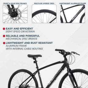 700c METRO H1 | Hybrid Comfort Bike for Men Ages 14+