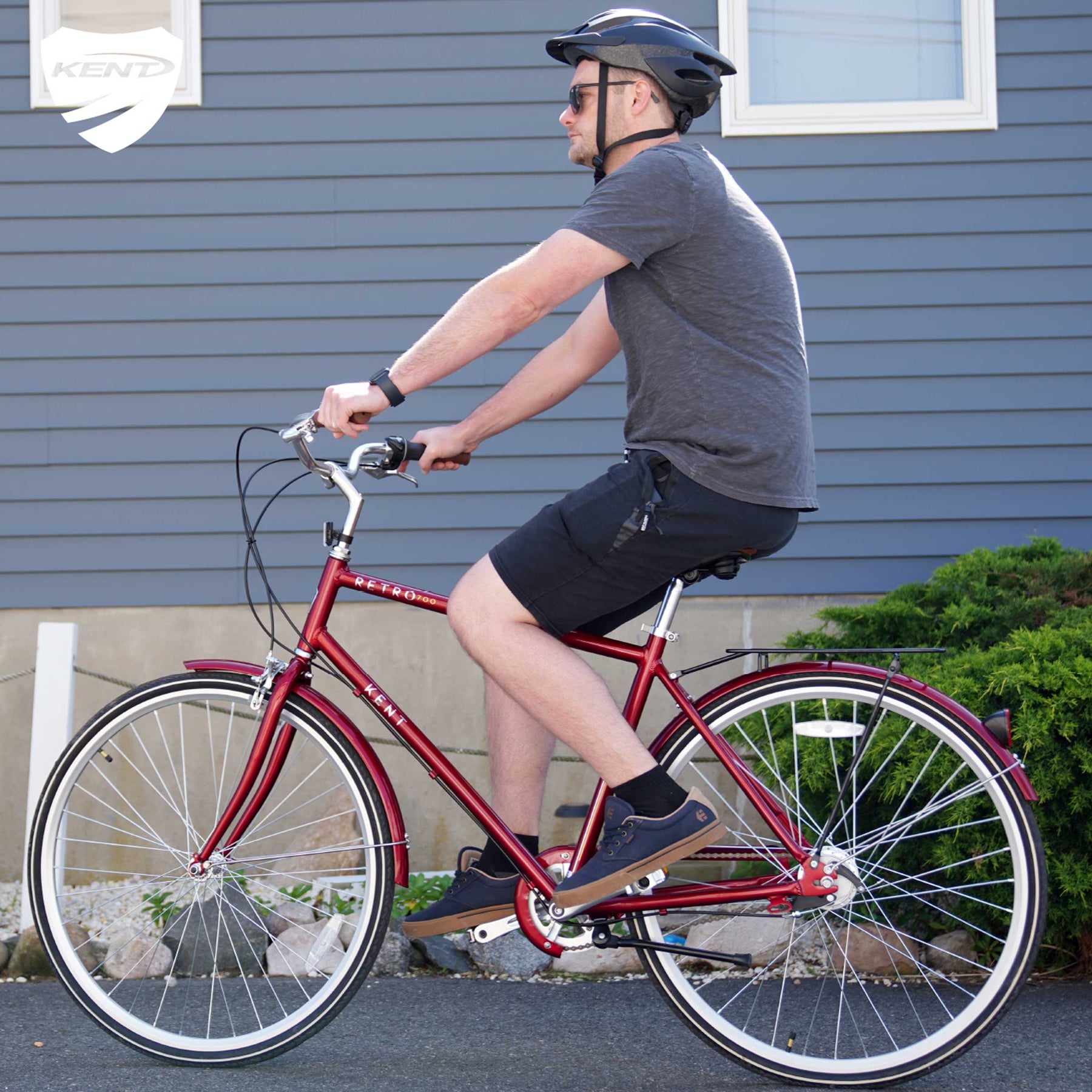 700c Kent Retro Hybrid Comfort Bike for Men Ages 14