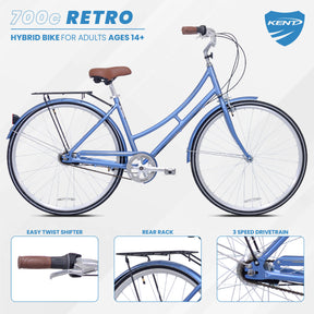 classic bicycle womens 700c Kent Retro
