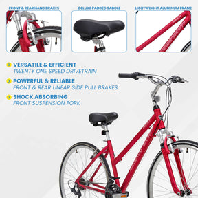 700c Kent Ridgeway Sport | Hybrid Comfort Bike for Women Ages 14+