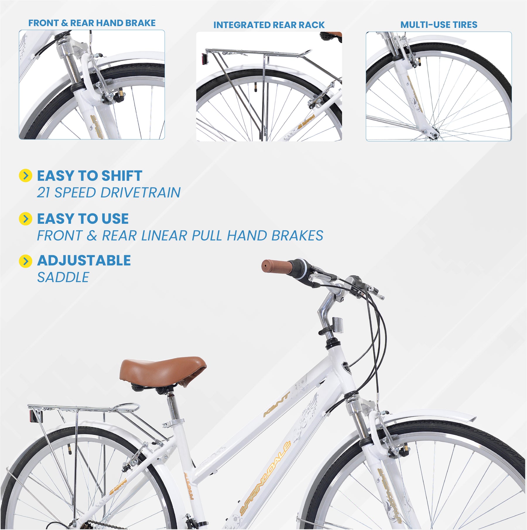 700c Kent Springdale Hybrid Bike for Women Ages 14