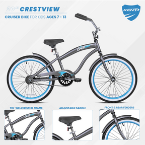 20" Kent Crestview | Cruiser Bike for Kids Ages 7-13