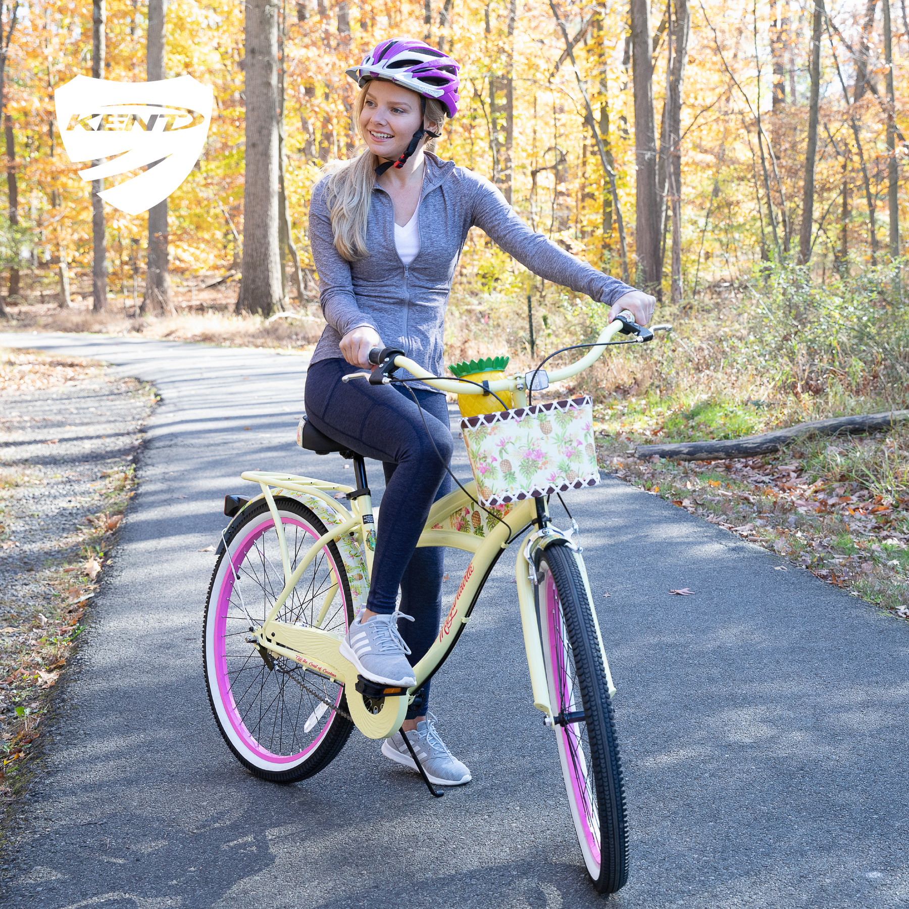 26 Margaritaville Pineapple Cruiser Bike for Women Ages 13