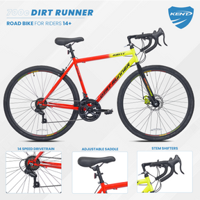 700c Kent Dirt Runner | Gravel Bike for Adults Ages 14+